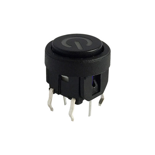 Black Tact Button Switch With Custom Plastic Cover Cap