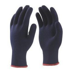 Seamless Knitted Gloves - 100% Cotton, M/L Size, Dyed Navy Blue | Flexible Fit, Enhanced Dexterity, Breathable Comfort
