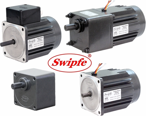 Induction Geared Motor - 40 Watt, Stainless Steel, 185x90x90 mm, Black | Single Phase, Electric Start, 1440/2880 RPM, Helical Gears, 20 N-m Torque, Totally Enclosed, 230 VAC