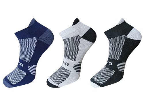 Diabetic Sport Socks - Bamboo Fiber, Ankle Length, White & Other Colors | Middle Elasticity, Unisex Design, Knitted Pattern, Jacquard Logo