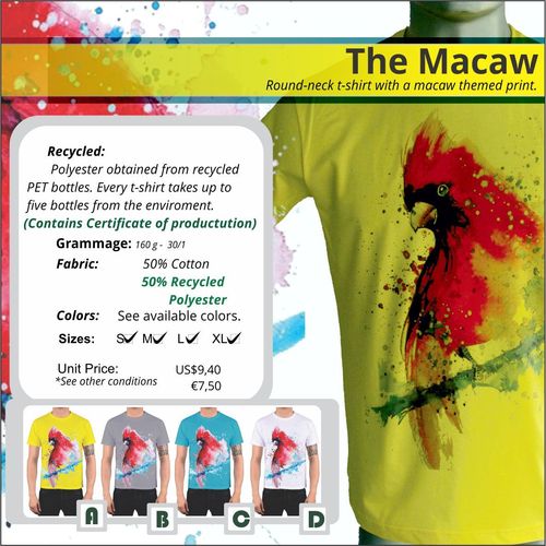 Recycled Polyester Eco Friendly T-Shirt - Color: Various