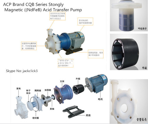 Min Acid Water Transfer Magnet Pump - Flow Rate: 12.5M3/H