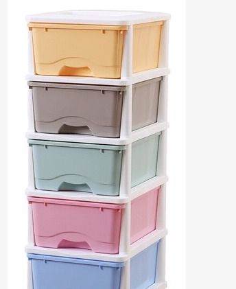 Five Layers Household Plastic Storage Drawer Hardness: Rigid