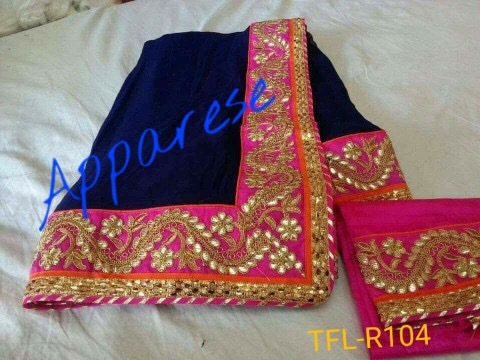 Multiple Colours Gotapatti Georgette Saree