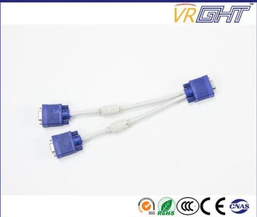 1 Male To 2 Female Copper Vga Db Cable (30cm)