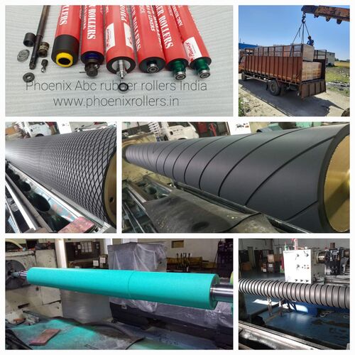 Black Industrial Printing Rubber Rollers