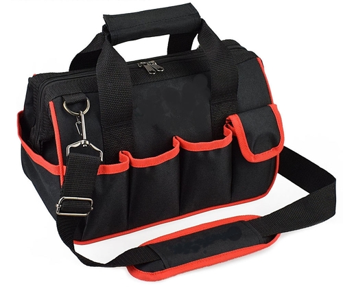 Black Red Tool Bag Heavy Duty 16 Inch