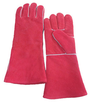 Pink Long Cuff Welding Gloves