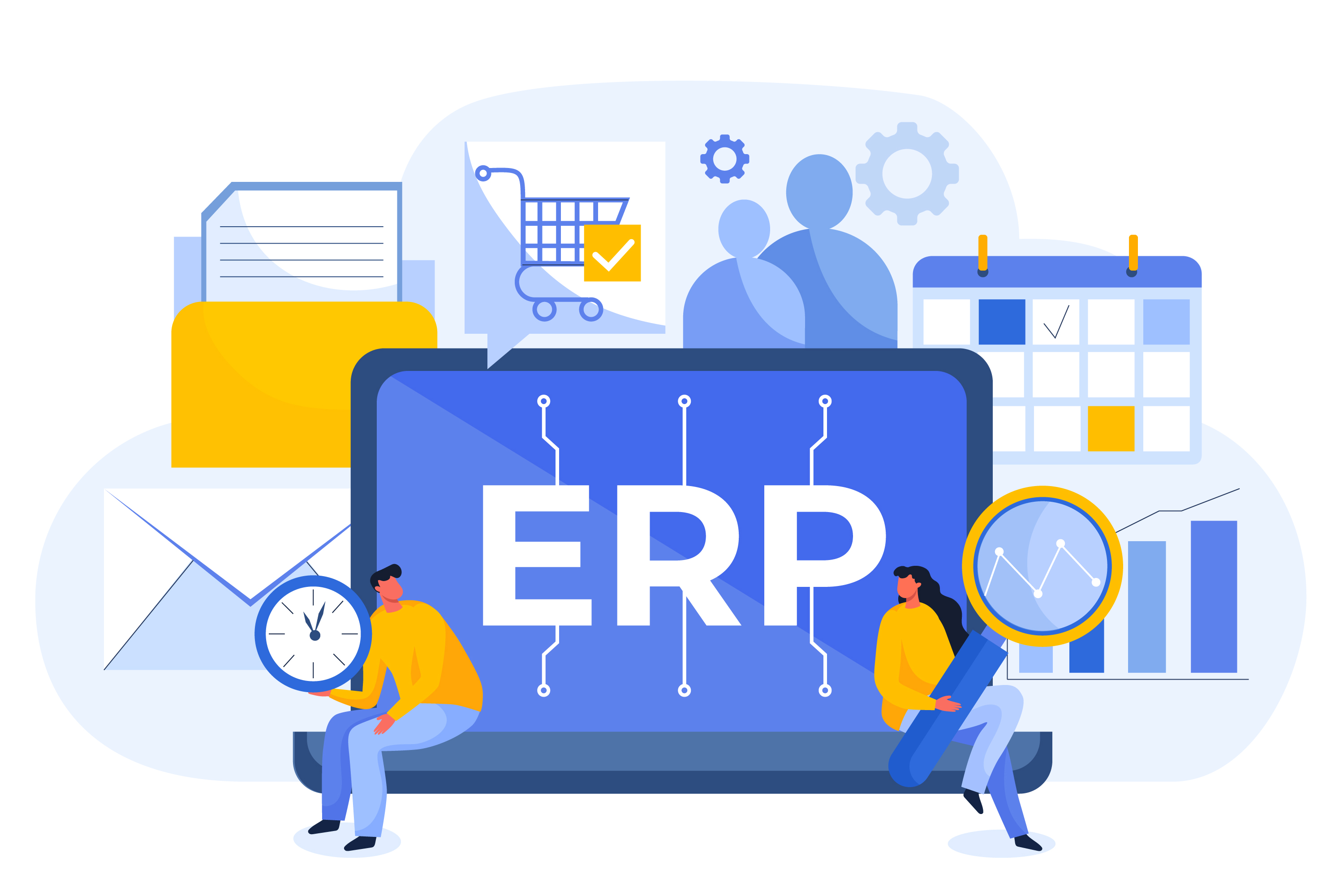 ERP Software Development Service - Integrated Suite of Business Management Applications | Real-Time Data Tracking Cross-Department Collaboration Comprehensive Resource Management