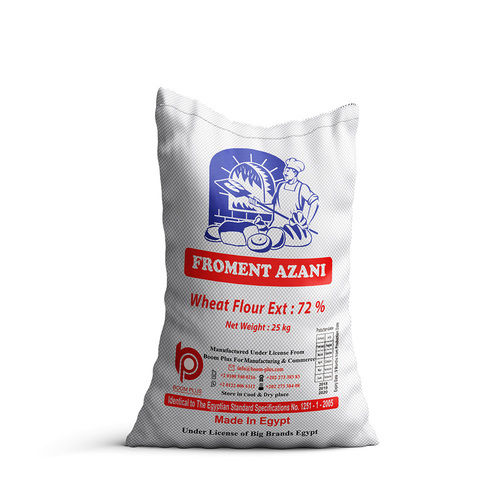 Premium Egyptian Wheat Flour 25KG with 14 Maximum Moisture and 4 % Fat Content