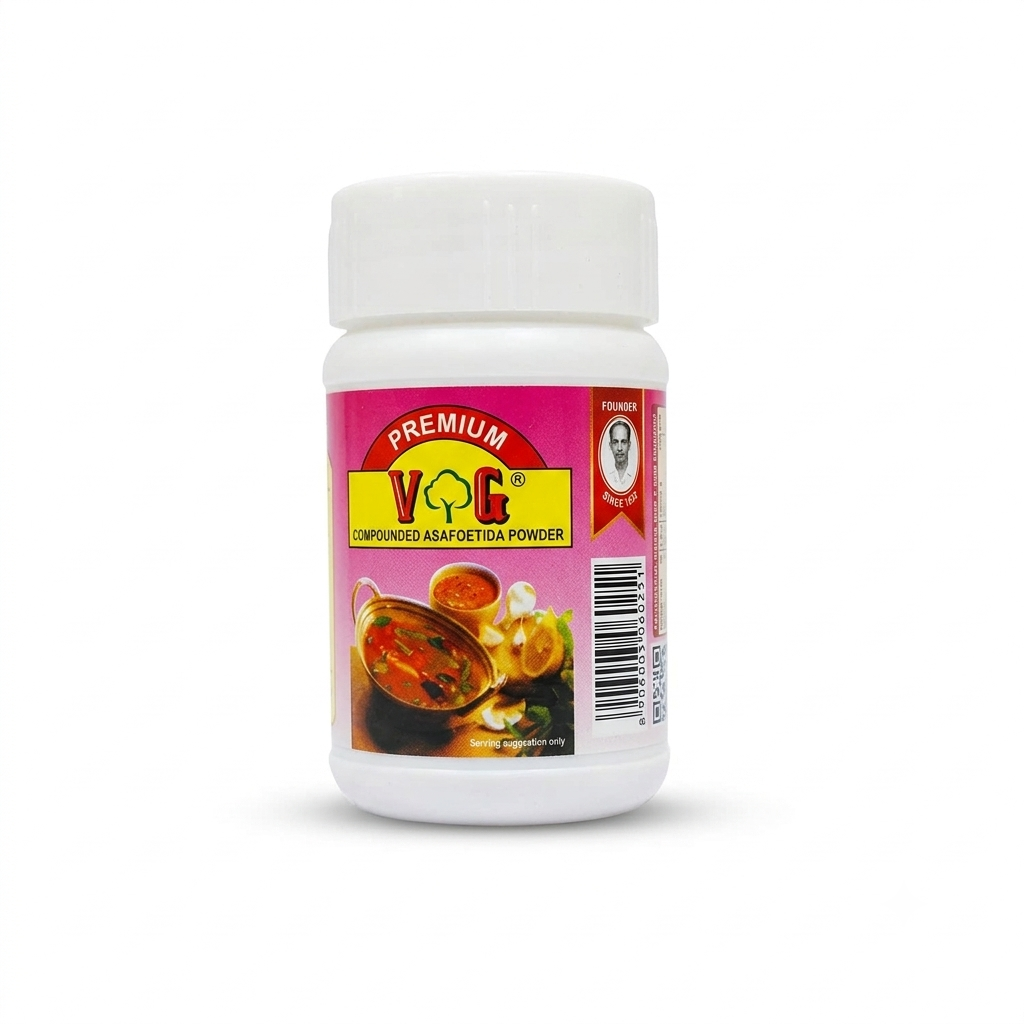 50g VG Granules Asafoetida - Pink Granules, Plastic Container | Flavor Enhancer, Versatile Use, Easy Application