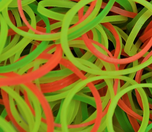 Long Lasting Rubber Bands - Color: Fluorescent