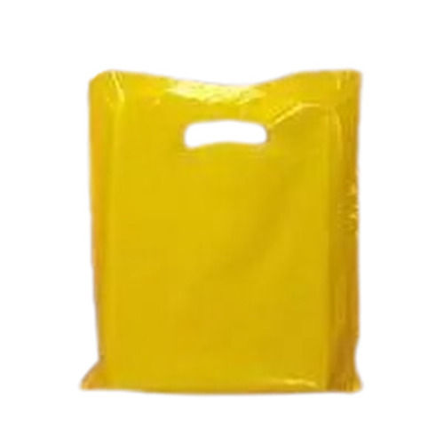 Plastic Carry Bag - Superior Quality, Lightweight and Foldable, Moisture and Water Resistant, Yellow Color for Shopping and Gifts