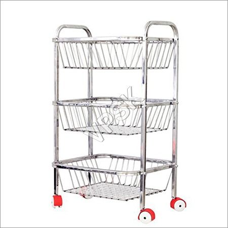 Stainless Steel Vegetable Fruit Trolley