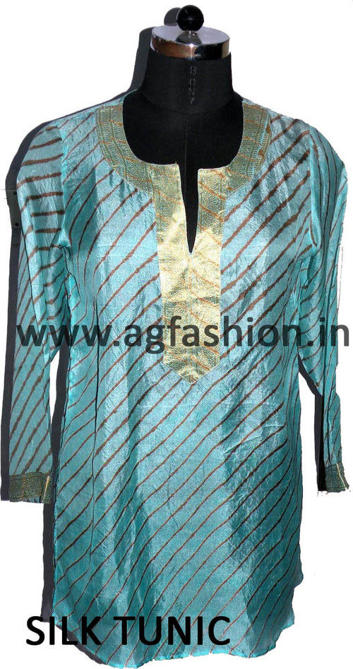 Silk Tunic - Premium Quality Silk, Various Designs and Sizes | Colorfast, Shrink Resistant, Neatly Stitched