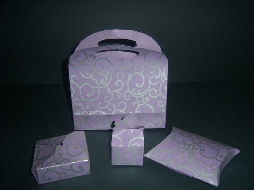 Handmade Paper Favor Box Set