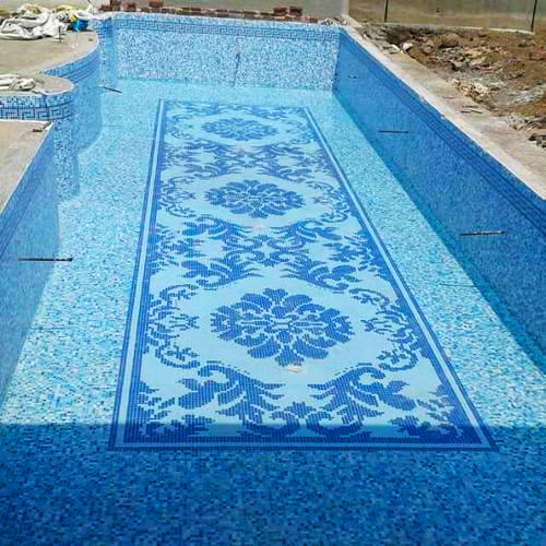Mosaic Swimming Pool Tiles - Glass, 20 mm x 20 mm, 2 mm Thickness | Acid-Resistant, Antibacterial, Non-Slip, Wear-Resistant, Long Lasting Finish