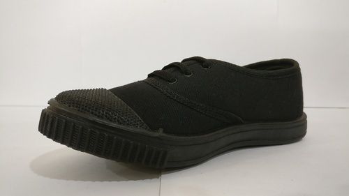 black canvas school shoes