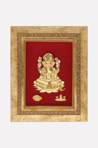 Durable 24K Gold Leaf Ganesh Frame