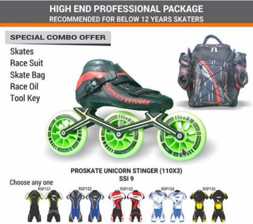 Ankle Boot Proskate Unicorn Stinger 110X3 Ssi 9 Inline Skates - Combo