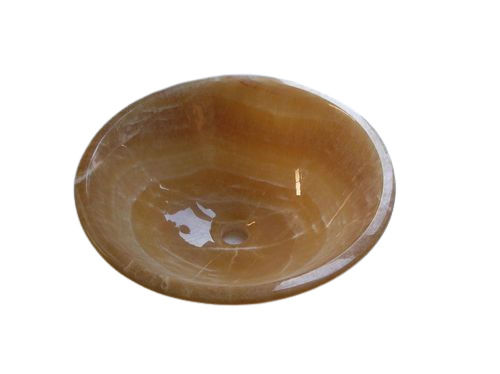 Oval Shape Polished Onyx Marble Bowls for Bathroom