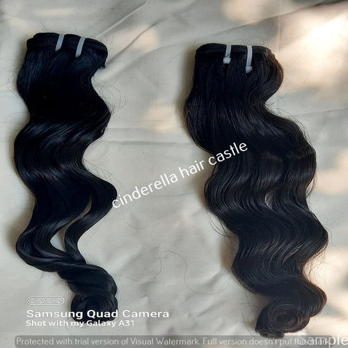 Indian Remy Virgin Body Human Hair Extensions With Natural Color And 20 Inch Length