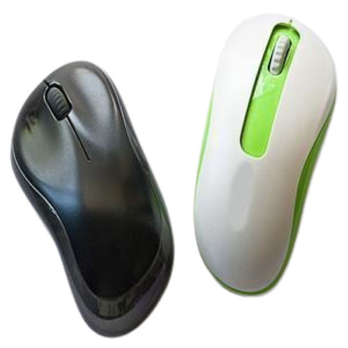 Wireless Mouse Available In Black And White Color, Plastic Body Material