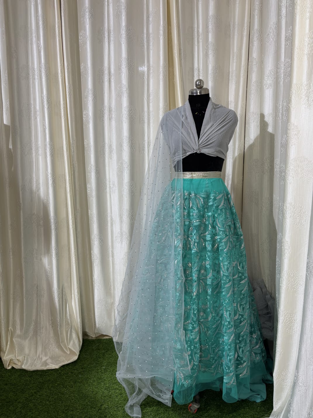 Multiwork Embroidery Net Fabric - Attributes: Washable