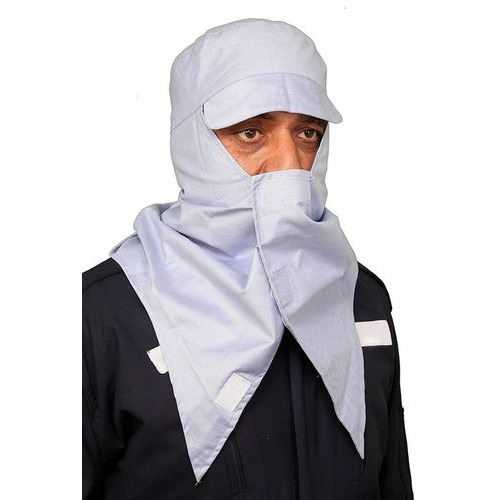 Unisex Cotton Fabric Full Face Mask - Color: White