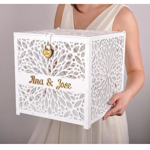 Wedding Card Box With Lock - Finishing: Matte Lamination