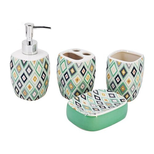 Designer Ceramic Bathroom Set - Weight: 0.8  Kilograms (Kg)