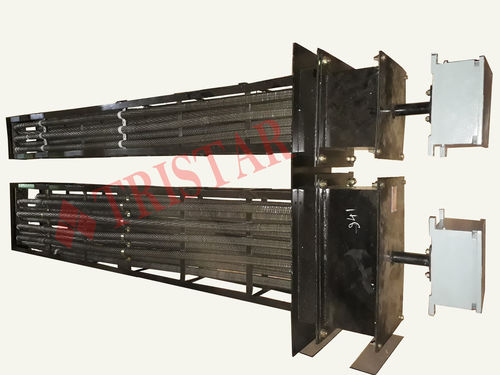 Black And White Industrial Duct Air Heater For Industrial Ducts To Heat Air By Passing It Through The Heater Elements