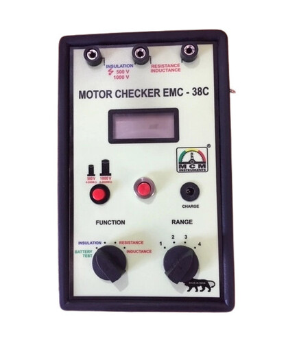 डिजिटल मोटर चेकर EMC-38C शॉक प्रूफ रबर केसिंग के साथ