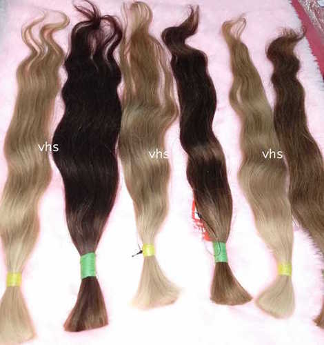 Colored Bulk Human Hair Bundles Application: Profesional