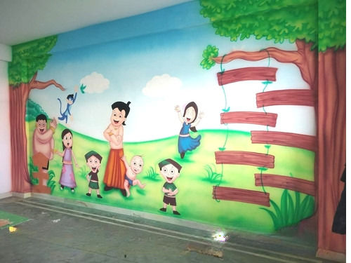 Scratch Proof School Wall Painting Service