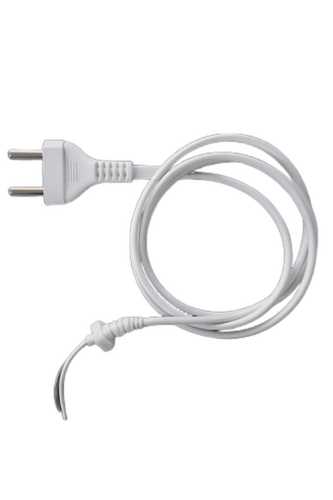 2 Pin Power Cord - High-Quality PVC Material | Easy to Use, Long-Lasting Durability, Heat Resistant, Versatile White Design