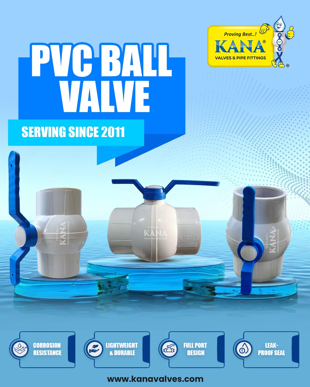 Plain/ Threaded Connector Type Two Way Heavy Duty Pp Ball Valve Application: Water Fitting