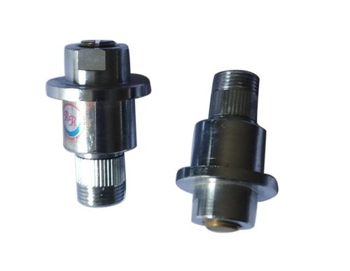 Chrome Finish Bell Fountain Nozzle With 3/8 Inch Nozzle Diameter And 80Kpa Work Pressure - Brass Material, 3 Inch Height, Silver Color, Set of 2 Pieces