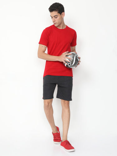 Mens Solid Plain Cotton Regular Fit Shorts Age Group: Adults