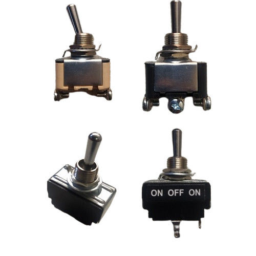 Black 6 To 15 Ampere Toggle Switches For Panel Boards, Telecommunication And Automobiles