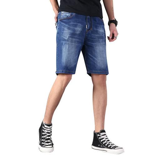 Men 3/4 Length Cropped Pants Shorts Denim Capri Ripped Distressed Pockets  Jeans | eBay