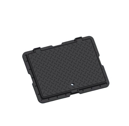 Pvc Manhole Cover With Hinges, Rectangular Shape And Black Color Dimensions: 12X18 Inch (In)