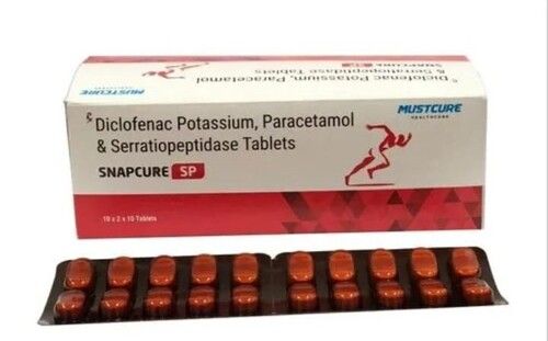 Diclofenac Potassium Paracetamol And Serratiopeptidase Tablets By Mustcure Healthcare Llp