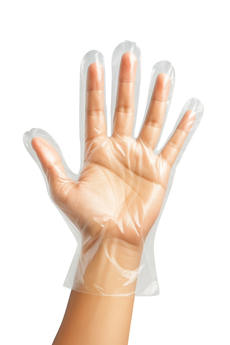 Powder-Free Vinyl Disposable Hand Gloves - Full Finger, Colourless Nylon Material | Excellent Dexterity for Medical, Kitchen, and Daily Use