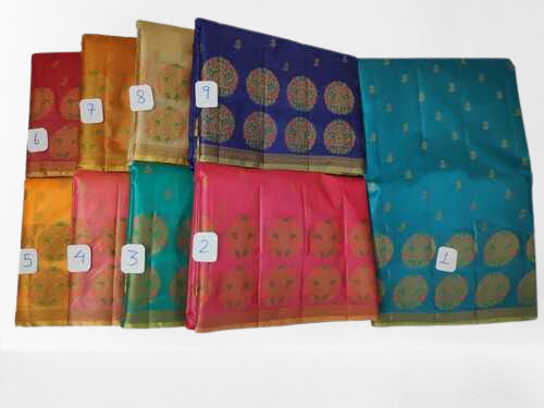 Different Colours Ladies Designer Fancy Printed Wedding Silk Saree For Weddings And Parties