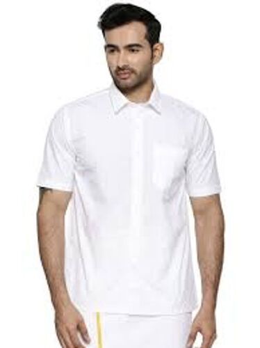 Style Comfort Fabric Cotton Men'S Short Sleeves White Shirts Usage: Industrial