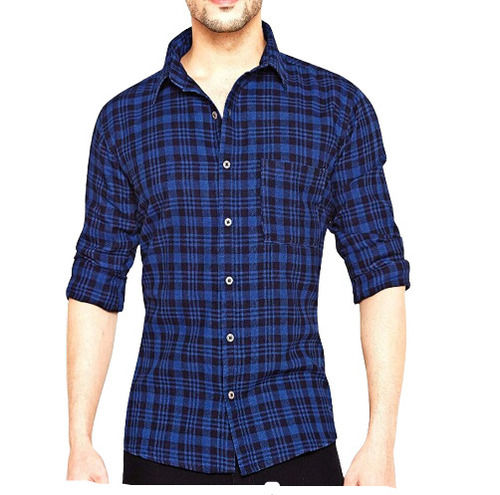 Mens Regular Fit Full Sleeves Straight Collar Soft Cotton Check Shirt Age Group: 18 To 45