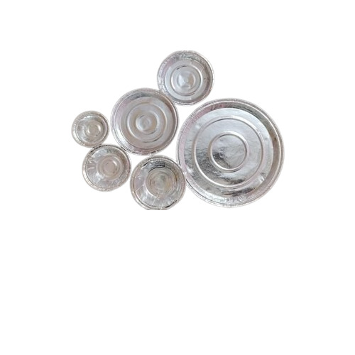 Disposable Silver Coated Paper Plate - Eco-Friendly Wood Pulp Material, Grease-Resistant Surface Perfect for Events and Parties