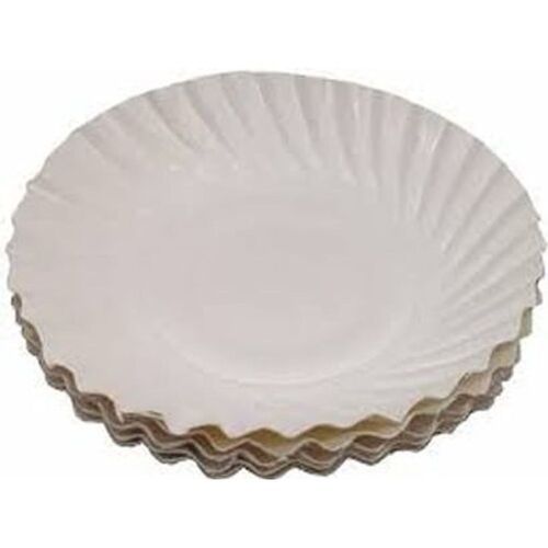 Non-Toxic Safe & Hygienic Eco-Friendly Disposable White Paper Plate, 6 Inches ,Pack Of 25 Application: At Gatherings