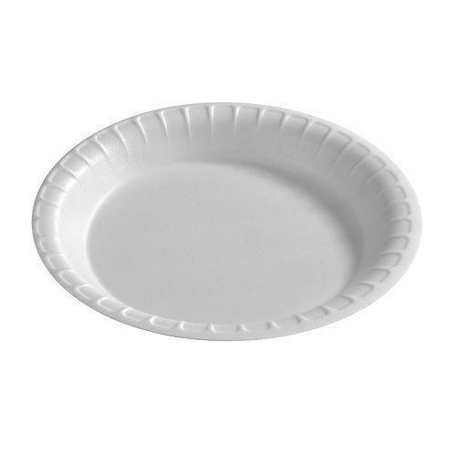 Light Weight Use And Thrown White Disposable Plates,Pack Of 100